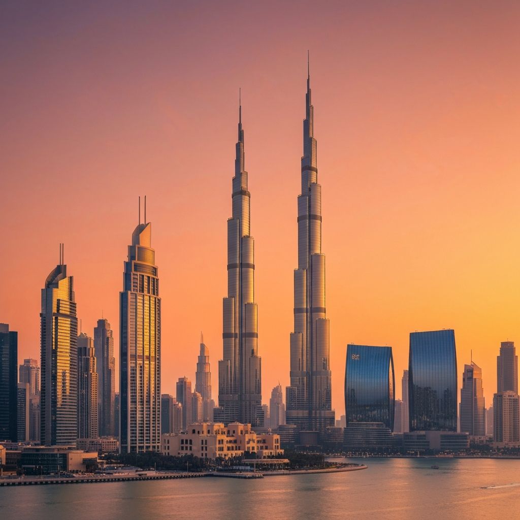 Dubai Skyline at Sunset